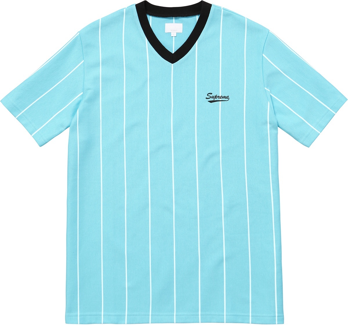 Pinstripe Soccer Top view 2